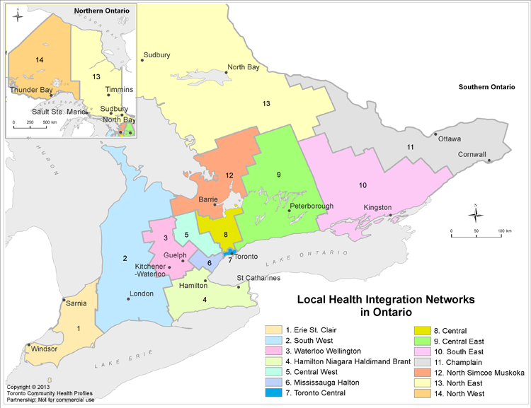 Local Health Integration Networks (LHIN) in Ontario